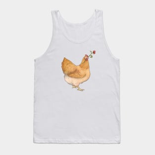 Chicken With Flower Tank Top